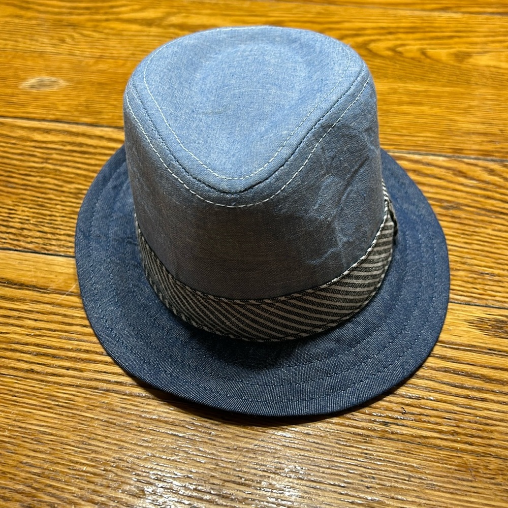Infants blue hat.  Boys fedora.  Great for Easter.  Size 12 months.
